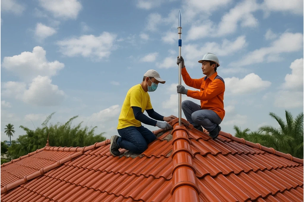 Tiếp nhận yêu cầu và thu thập thông tin ban đầu chống sét.