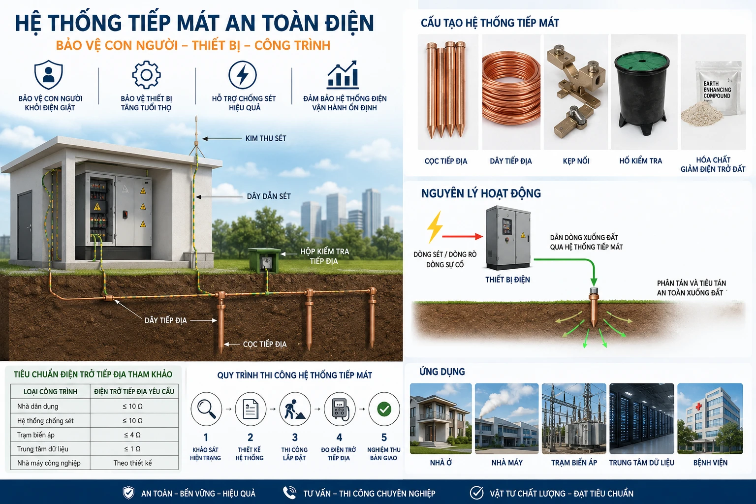 Hệ Thống Tiếp Mát An Toàn Điện